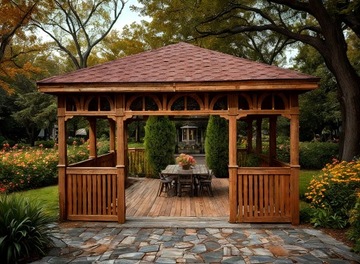 Беседка 11 4х6 ДЕРЕВЯННАЯ СОСНОВЫЙ САД ПРОИЗВОДИТЕЛЬ