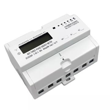 3 Fazowy Licznik Pomiar Prądu 60A WiFi Tuya LCD