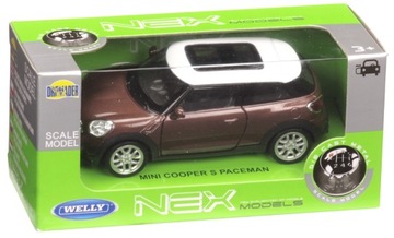 WELLY METAL CAR MINI COOPER S PACEMAN АВТОМОБИЛЬ С ОТКРЫВАЮЩИМСЯ ДВЕРЬМИ