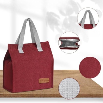 Lunchbox Food Thermal Food Bag Красный маленький цвет