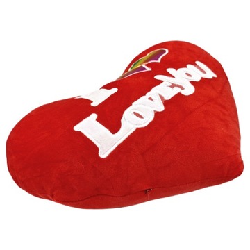 DUŻA PLUSZOWA PODUSZKA MASKOTKA SERCE PREZENT DLA UKOCHANEJ OSOBY I LOVE