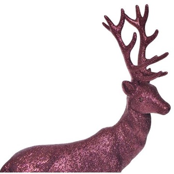 СТОЯЩИЙ ОЛЕНЬ, БЛЕСКОВАЯ ФИГУРКА ДЛЯ РОЖДЕСТВЕНСКОГО КРЕМА
