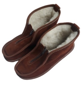 ТЕПЛЫЕ КОЖАНЫЕ БОТИНКИ ИЗ ОВЕЧЬЕЙ ШЕРСТИ ГОРЫ*46*