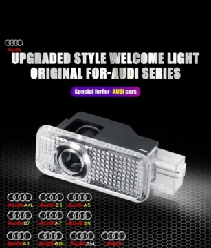 4x LED лампочки Audi с проектором логотипа Plug&Play для дверей