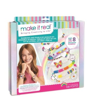 Make it real Rainbows Pearls Zestaw do robienia biżuterii brasoletek