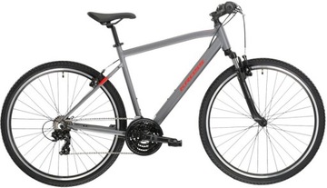 ROWER CROSSOWY KROSS EVADO 1.0 MĘSKI 28 M(19'') grafitowy/czerwony mat