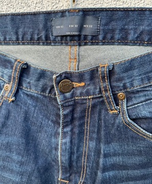 ZARA MAN 42 stylowe granatowe spodnie jeansowe