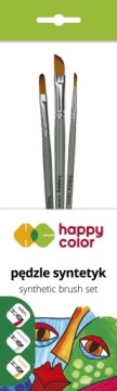 Пензлики змішані Happy Color Happy Color