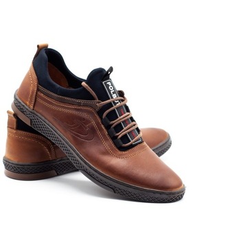 КОЖАНЫЕ ТУФЛИ МУЖСКИЕ K24 CAMEL POLISH 46