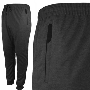 SPODNIE MĘSKIE DRESOWE BAWEŁNA dresy zamek BOB 5XL