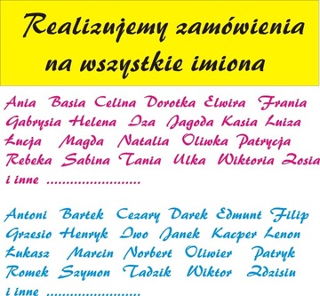 IMIĘ DZIECKA twoje naklejki imienne RÓŻNE IMIONA