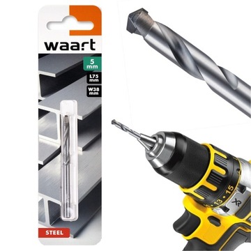 WIERTŁO METALU 5.0 mm WĘGLIK SPIEKANY DO TWARDA STAL TYTAN ŻELIWO