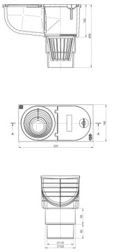 GAMRAT CAPRICORN Q3 СЕРЫЙ УСТАНОВОЧНЫЙ ПОДДОН ДЛЯ ЖЕЛОБА