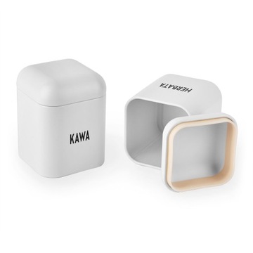 Стальная БЕЛАЯ ХЛЕБНИЦА +2 КОНТЕЙНЕРА для кофе и чая