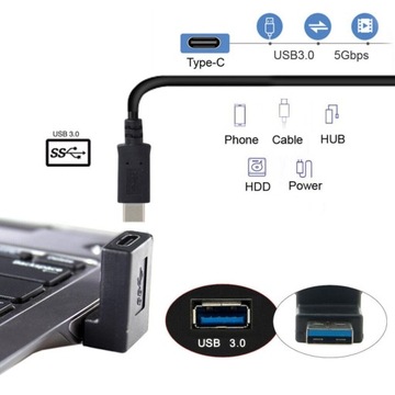 Угловой адаптер OTG USB 3.0 USB 3.1 USB-C НИЗ