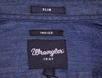 WRANGLER koszula slim indigo L/S 1PKT BUTTON S 36