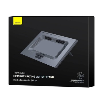 Охлаждающая подставка для ноутбука Baseus ThermoCool, регулируемая (серебристая)
