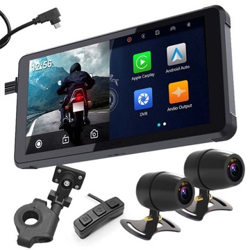 Камера для мотоцикла, передняя, ​​задняя, ​​радио, CarPlay, Android Auto ORLLO F83