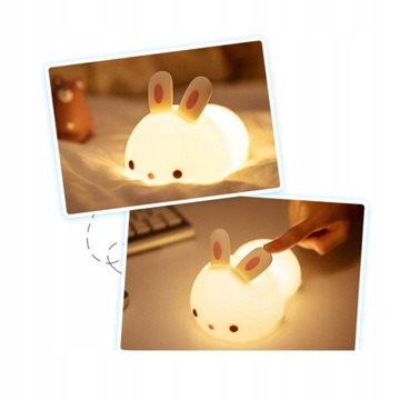 Силиконовый ночник с изображением кролика, детский светодиодный пульт дистанционного управления