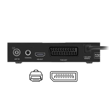DVB-T2 H.265 HEVC-тюнер Kruger&Matz HDMI SCART PVR EPG USB-декодер