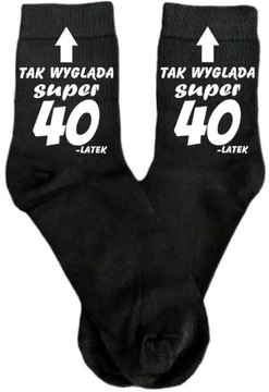 SKARPETY TAK WYGLĄDA SUPER 40-LATEK URODZINY PREZENT UPOMINEK