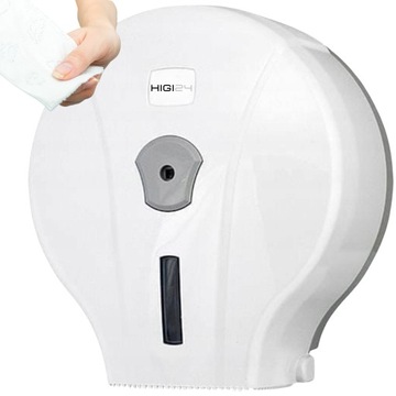 Podajnik Dozownik Pojemnik na papier toaletowy Jumbo Biały Naścienny
