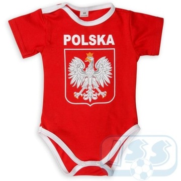 Polska: body dziecięce czerwone 80 cm! Koszulka dla małego dziecka! Herb