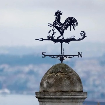 МЕТАЛЛИЧЕСКИЙ ПОГОДНЫЙ ЧЕРНЫЙ ПЕТУХ ДЛЯ КРЫШИ САДОВОГО ПОГОДНОГО ПЕТУХА