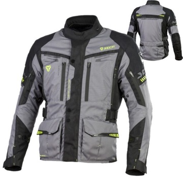 Kurtka motocyklowa tekstylna SECA ARRAKIS II TITANIUM szary GRATISY