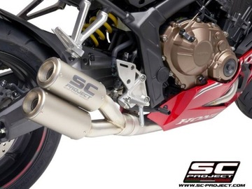 Титановая выхлопная система SC-Project Twin CR-T Honda CBR650R (2019 – 2020 гг.)