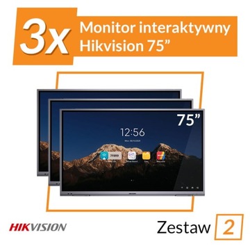AKTYWNA TABLICA 3x MONITOR INTERAKTYWNY 75 