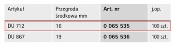 DU 712 trzpień podwójny specjalny HETTICH - (4szt)
