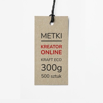 Metki eko karton KRAFT 500 szt. 300g KREATOR