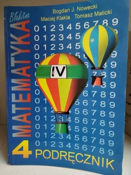 Błękitna Matematyka 4 podręcznik Kleks