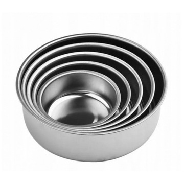 Набор из 5 чаш из нержавеющей стали с крышками.