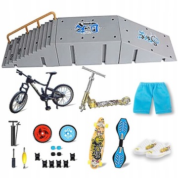 Fingerboard skatepark rampa hulajnoga zestaw