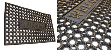 КОВРИК ВХОДНОЙ РЕЗИНОВЫЙ АЖУРНЫЙ ДЛЯ УХОДНОЙ ОБУВИ, ДОБРО ПОЖАЛОВАТЬ