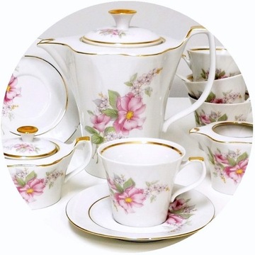 065 ZUZANNA SERWIS KAWOWY 12/27 CHODZIEŻ PORCELANA