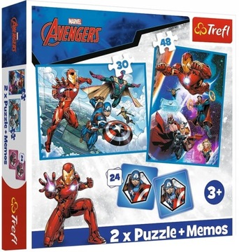 UKŁADANKA DISNEY MARVEL AVENGERS + GRA MEMORY