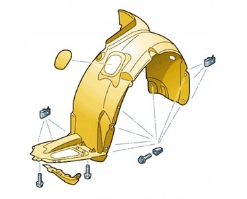 ORIGINÁLNÍ SEAT PODBĚH LEVÝ PŘEDNÍ TOLEDO 5JA809957E