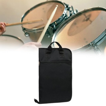 Портативная сумка для барабанных палочек, футляр для хранения палочек, прочные черные палочки.