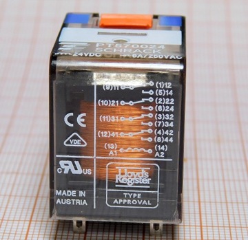 Реле 24В постоянного тока 6А/250В PT570024 SCHRACK [0EL]A4
