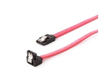 Kabel SATA DATA III dół/prosto metalowe zatrzaski