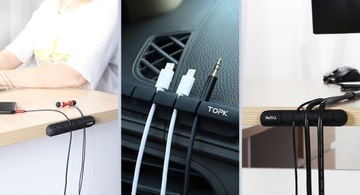 Органайзер-держатель на 5 кабелей, САМОКЛЕЯЩАЯСЯ ЛЕНТА