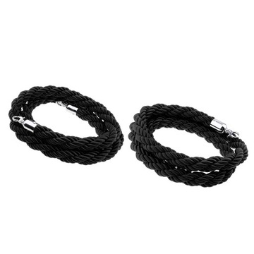 High Quality 3&2m Twisted Queue Barrier Rope Black