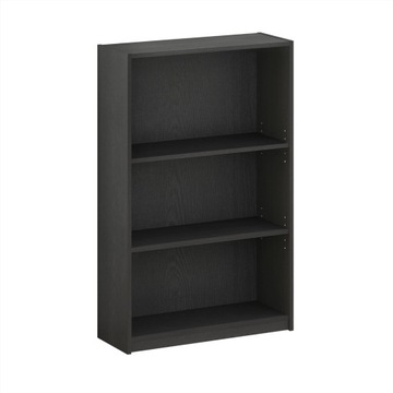 FURINNO SZAFKA REGAŁ NA KSIĄŻKI 3 PÓŁKI CZARNY 62x102 CM