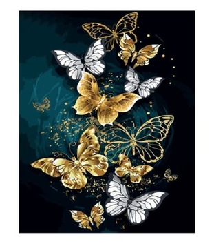 MOTYLE HAFT DIAMENTOWY Diamond Painting 5D 30x40 MOZAIKA DIAMENTOWA HOBBY