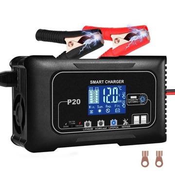 24V 12V 20A AUTOMATYCZNY INTELIGENTNY PROSTOWNIK ŁADOWARKA AKUMULATORA LCD