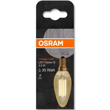 Светодиодная лампа E14 СВЕЧА НА НИТИ 4ВТ ДЕКОРАТИВНАЯ OSRAM