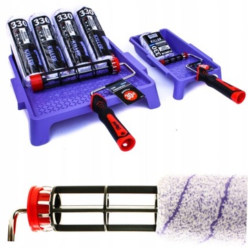 НАБОР «ДЕЛЬФИН» 4x РОЛИК «KILLER» 25 СМ 2x10 СМ 2x РУЧКА 2x ПОДНОС без мотива